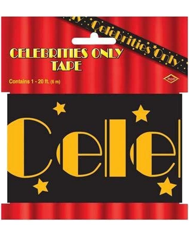 Celebrities Only Party Tape from a collection of themed Hollywood costume accessories and party decorations at Karnival Costumes www.karnival-house.co.uk your party specialists