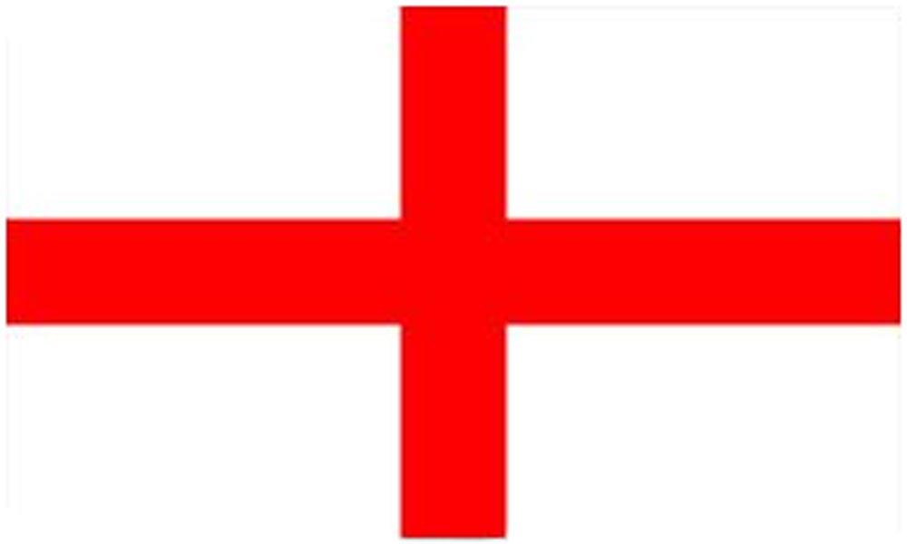 St George's Flag 18" x 12" on Wooden Pole with Finial from a collection of England Flags at Karnival Costumes