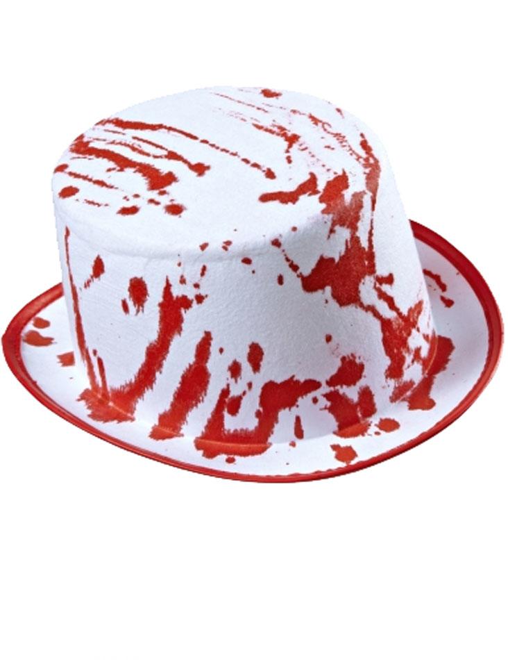 Bloody White Top Hat for Halloween from Karnival Costumes