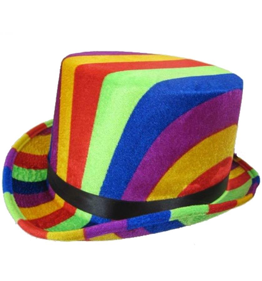Rainbow Colours Top Hat from Karnival Costumes