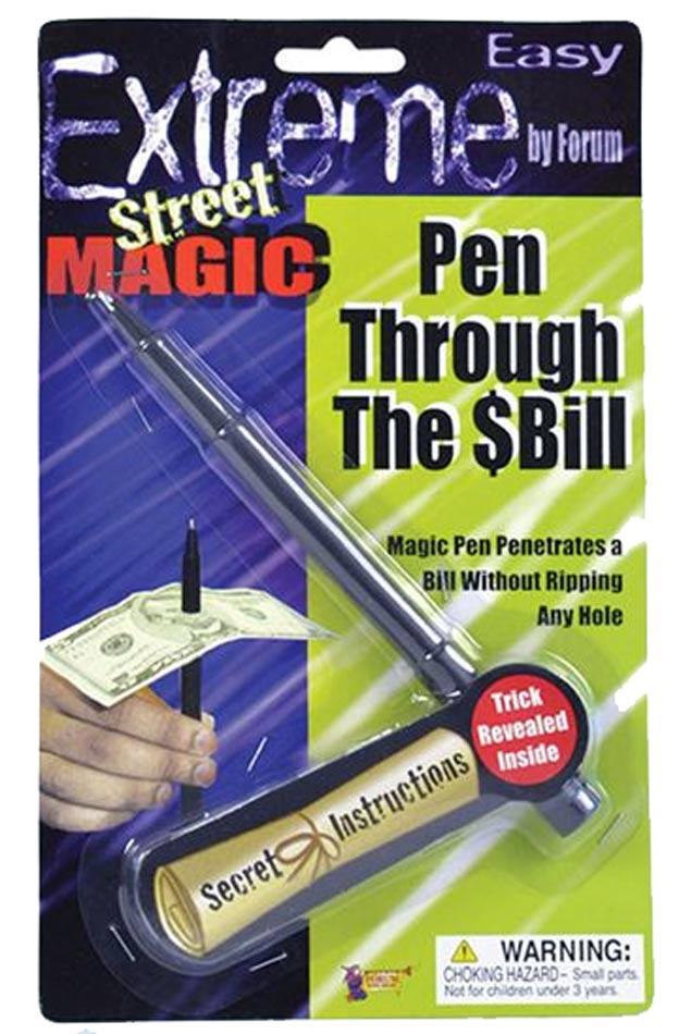 Street Magic Pen Through Paper Money MC122 available here at Karnival Costumes online magic shop