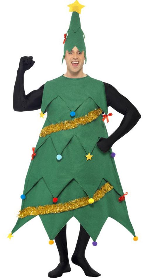 Deluxe Christmas Tree Costume for Adults by Smiffy 33301 available here at Karnival Costumes online Christmas Party Shop