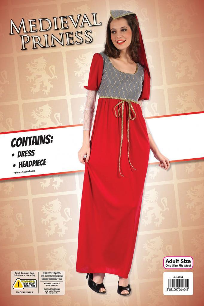 Medieval Princess Costume by Bristol Novelties AC404 Karnival Costumes