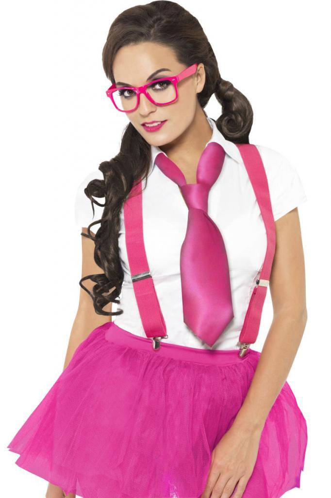 Glam Geek Kit in Hot Pink by Smiffys 25645 Available at Karnival Costumes