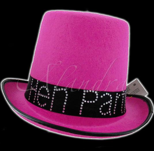 Diamante Hen Party Top Hat in Dark Pink from Alandra available at Karnival Costumes