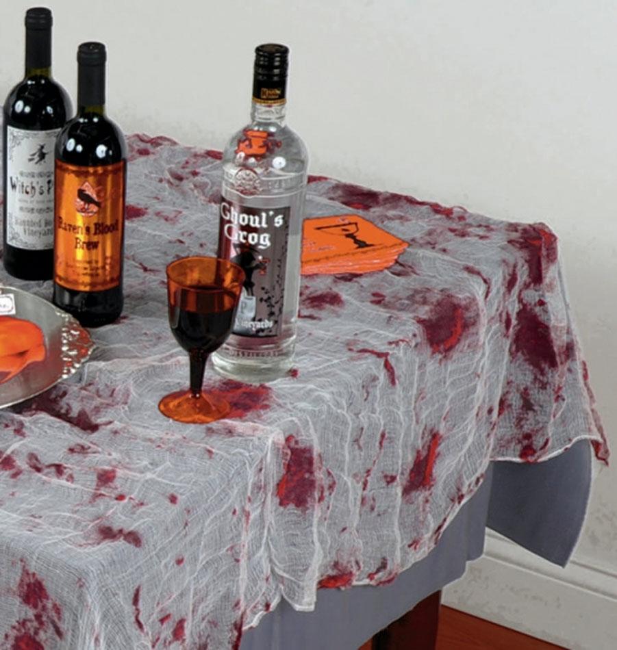 Bloody Gauze Tablecover 60" x 84" by Amscan 579490 from Karnival Costumes