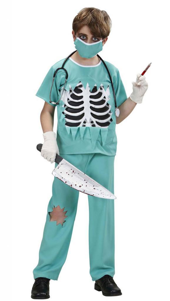 Scary Surgeon Fancy Dress Costume for Children by Widmann 7665 and available at Karnival Costumes