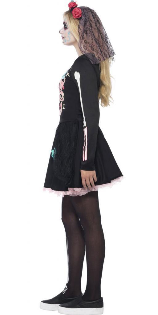 Dia de los Muertos Sugar Skull Sweetie Fancy Dress 44341 from Karnival Costumes