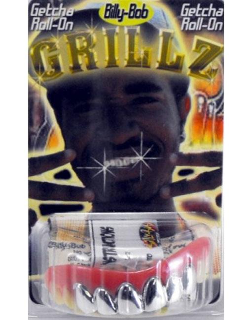 Custom fit Platinum Grillz Gangsta teeth by Billy Bob 10114 available here at Karnival Costumes onlne party shop