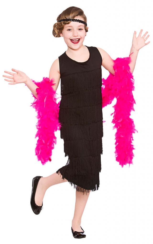 Charleston Flapper Costume for Girls by Wicked EG-3619 and available in sizes med, lrg and XL from Karnival Costumes