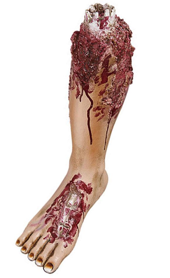 Human Size, 45cm Severed and Decomposing Lower Leg by Widmann 0477 available from Karnival Costumes.