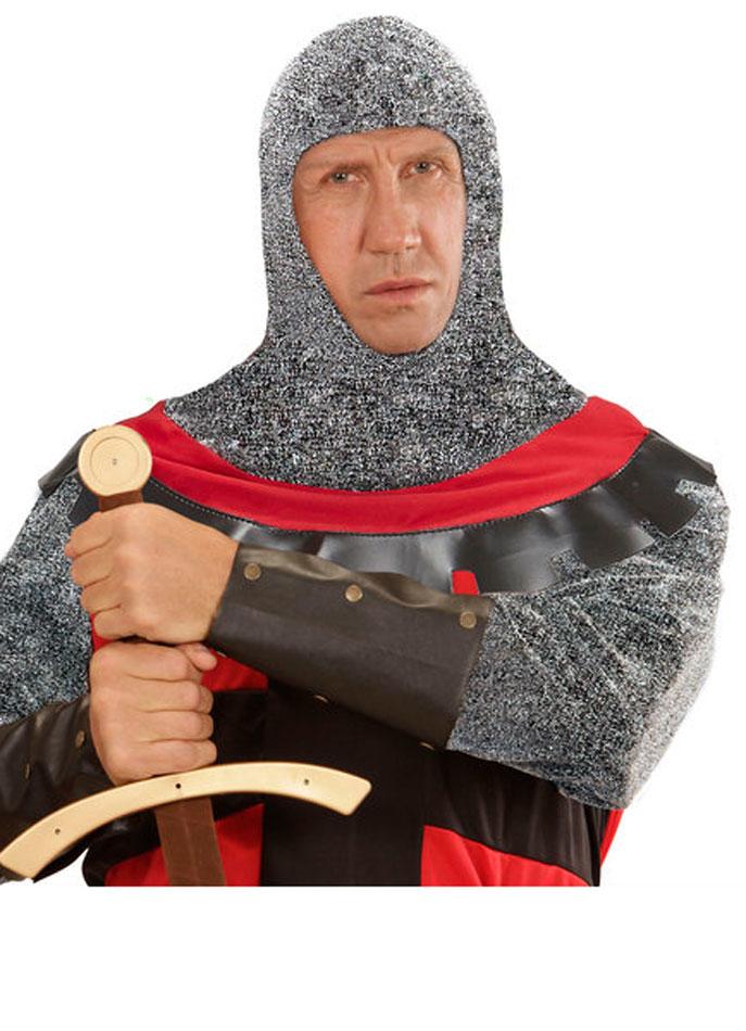 Medieval Knight Chainmail Hood and Cowl by Widmann 4118 | Karnival Costumes