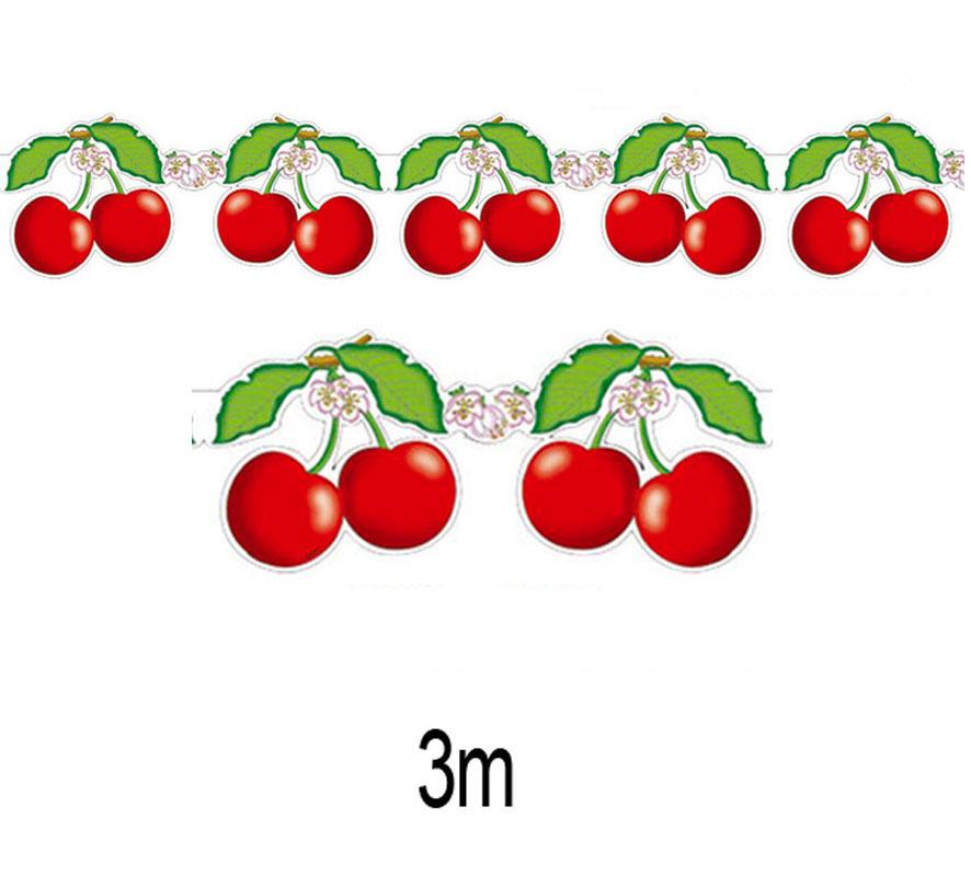 3m Cherry Garland by Widmann 2215F (Cherry) and available from a collection of garlands at Karnival Costumes online party shop
