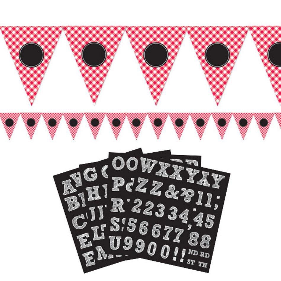 Picnic Party Personalisable Banner Kit 7.9m wide by Amscan 120158 available from Karnival Costumes online party shop