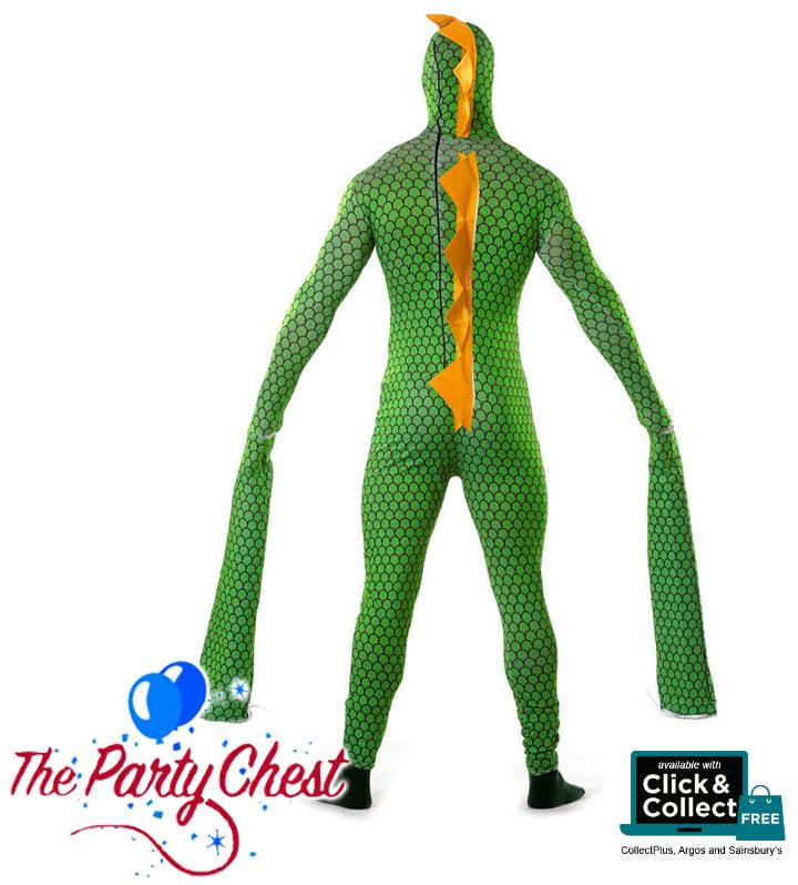 Back view of our Mutant Reptile Adult Costume by Guirca 84275 available here at Karnival Costumes online party shop