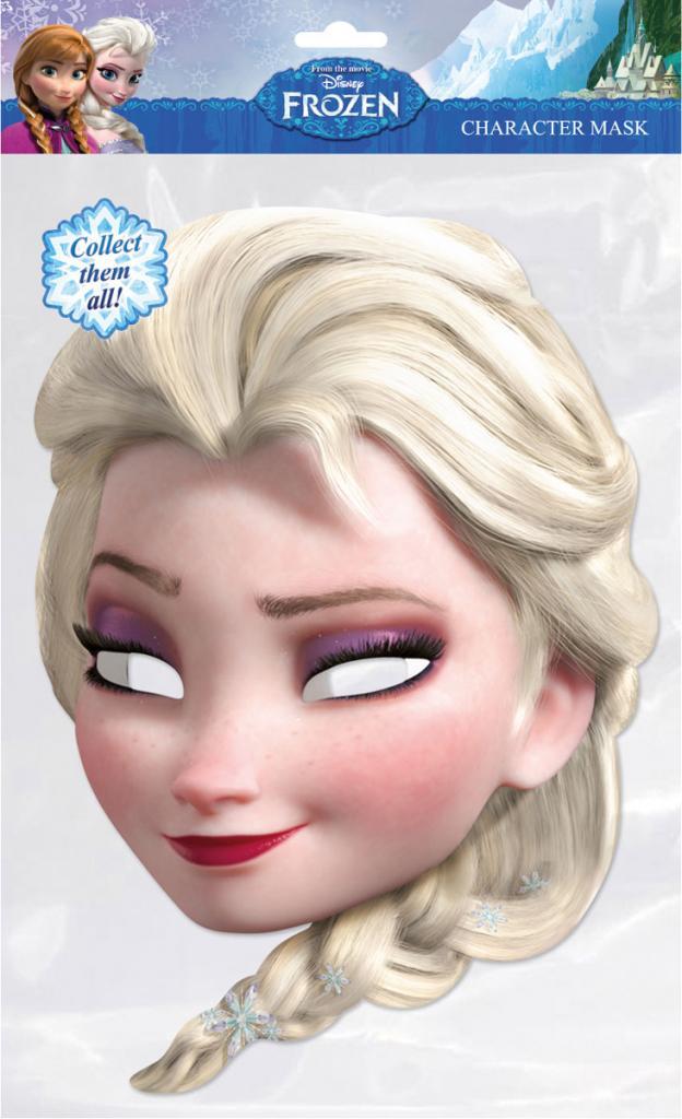 Frozen character Elsa cardboard face mask by Mask-erade FRELS01 / 36645 available here at Karnival Costumes online party shop