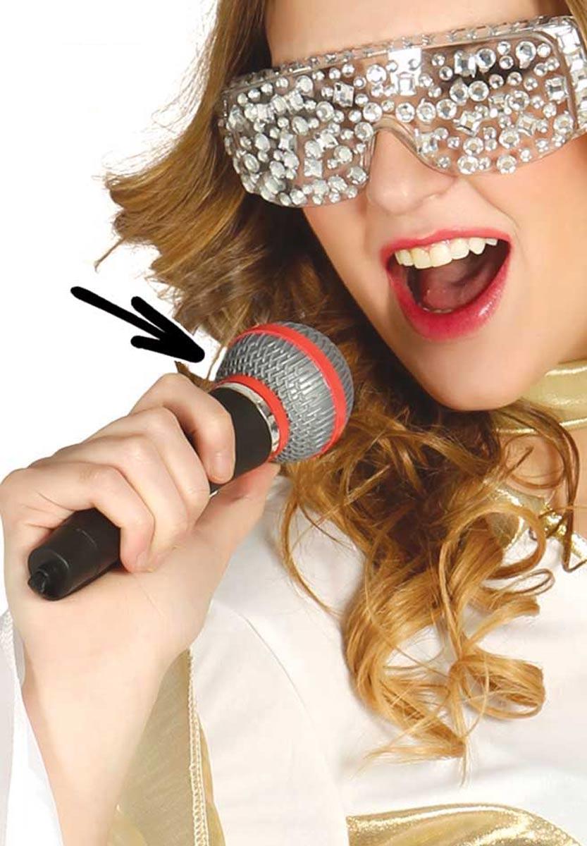 26cm Realistic Microphone by Guirca 18247 and available here at Karnival Costumes online party shop