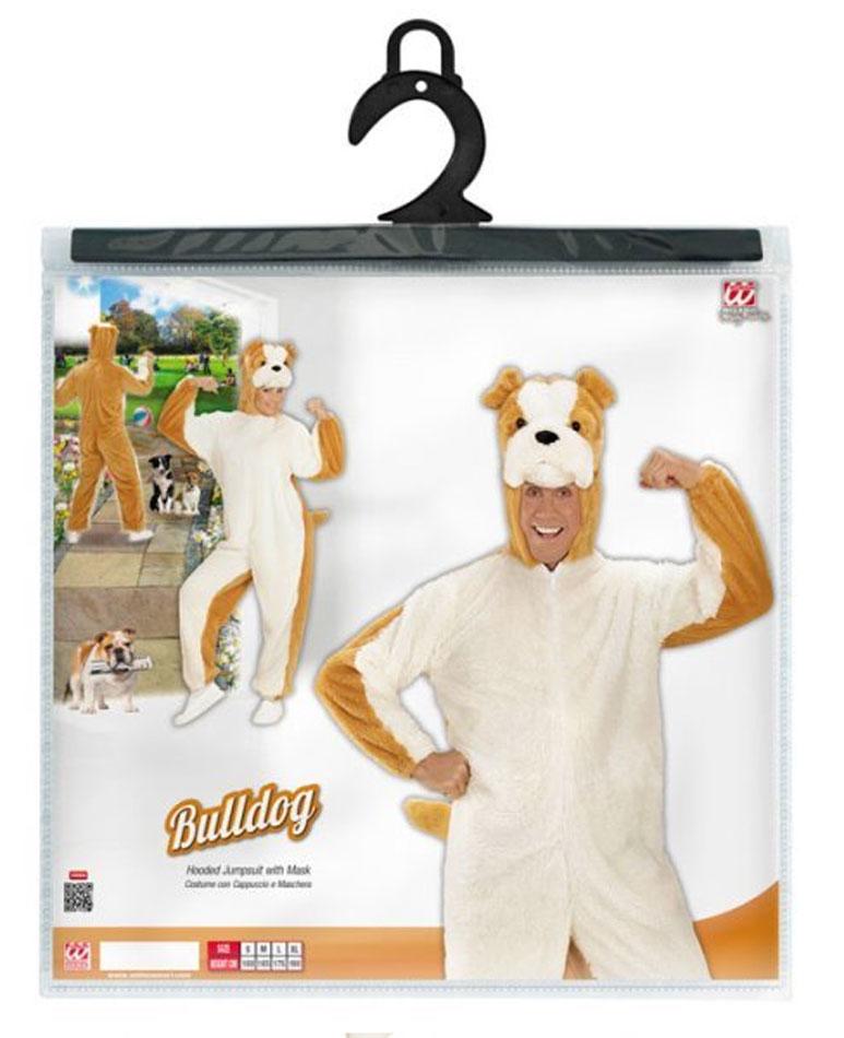 Plush British Bulldog Costume Unisex by Widmann 9710 available here at Karnival Costumes online party shop