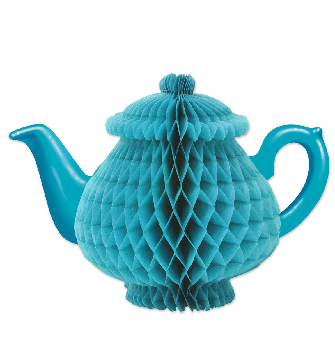 Honeycombe Tissue Teapot Tablecentre Decoration  7" tall by Beistle 59947 available in the UK here at Karnival Costumes online party shop