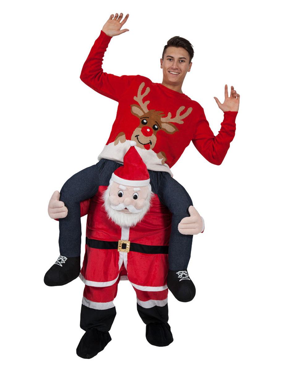 Carry Me Father Christmas Costume for Adults by Wicked MA-8707 available here at Karnival  Costumes online Christmas party shop