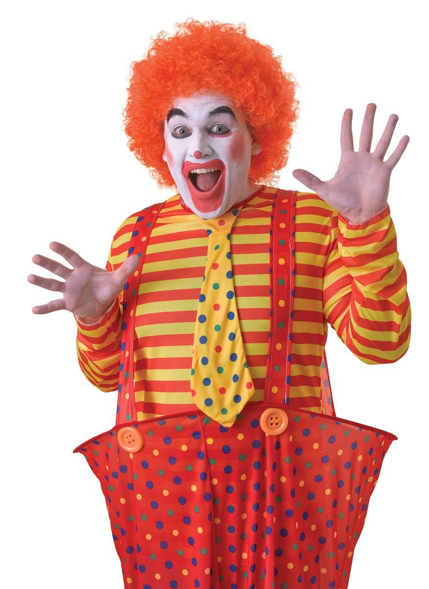 Clown Wig in Orange by Bristol Novelties BW055 available here at Karnival Costumes online party shop