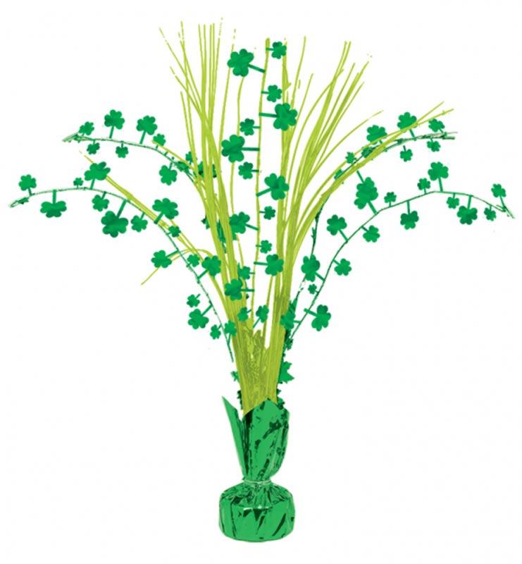 Shamrock Spray Table Centerpiece 30cm tall by Amscan 110060 available here from a collection of Irish and St Patrick's Day decorations at Karnival Costumes online party shop