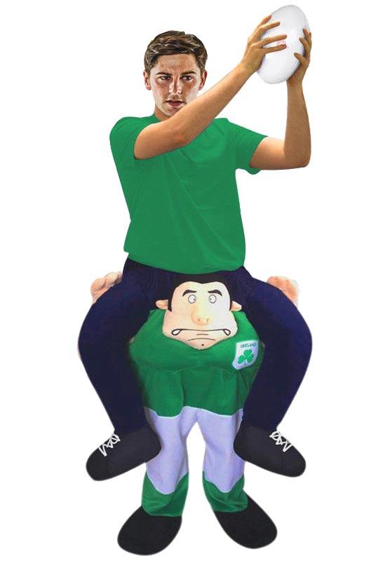 Give Me A Lift Ireland Rugby Player Piggyback Costume available from the collection here at Karnival Costumes online party shop