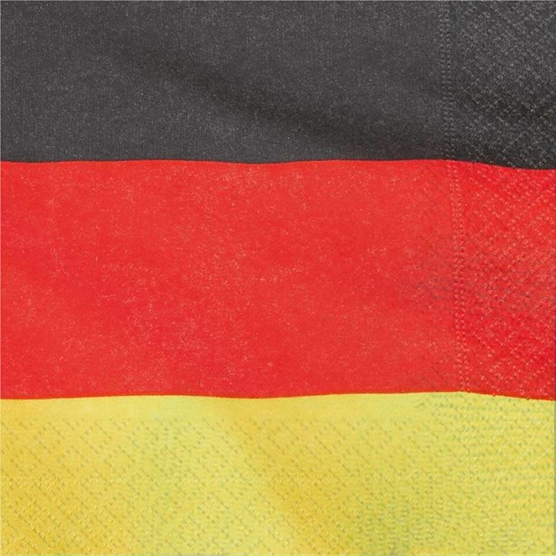 German Flag Luncheon Napkins 33cm by Amscan 9900304 available from the range here at Karnival Costumes online party shop