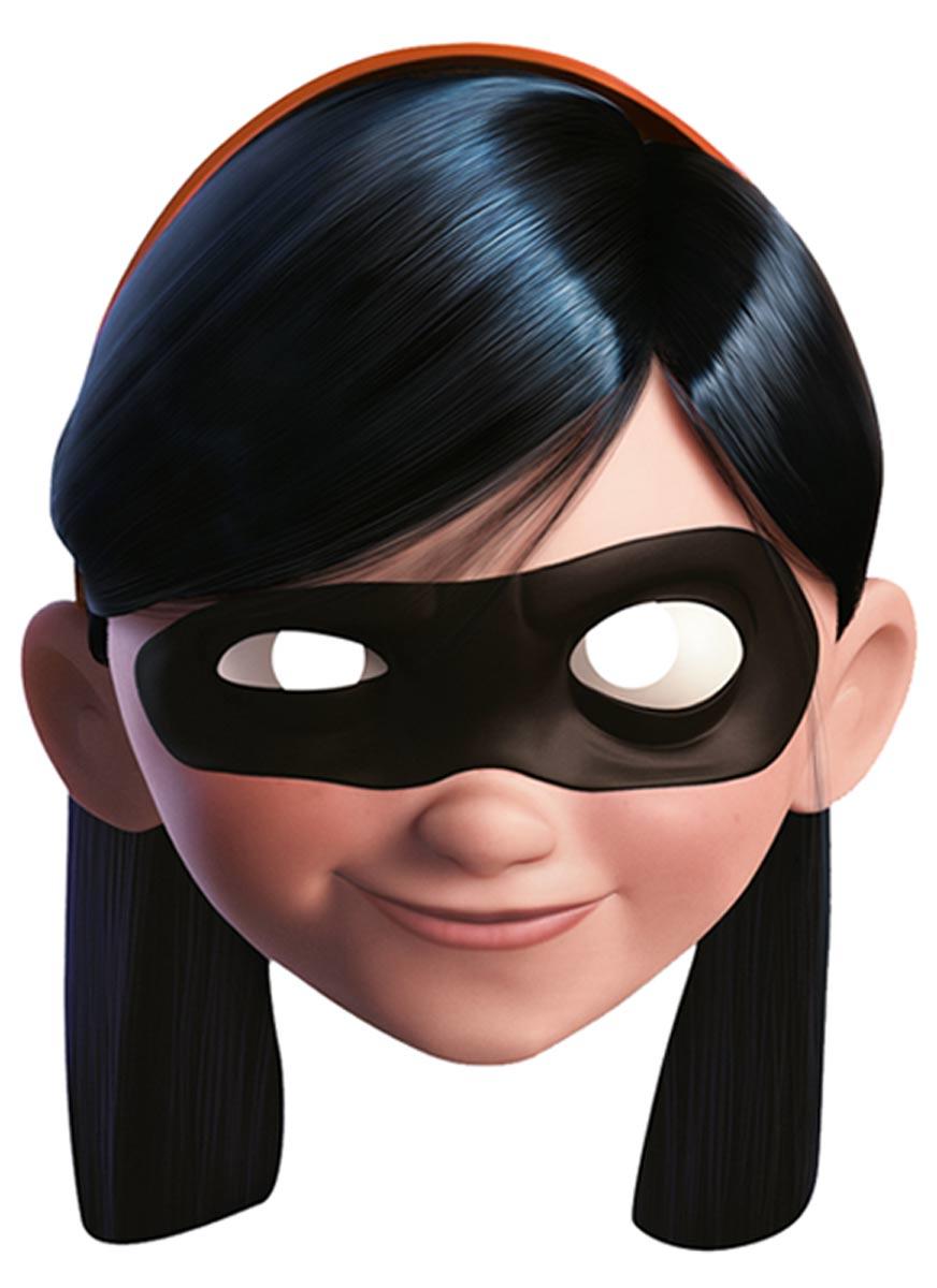 Incredibles 2 Violet Face Mask by Mask-erade 39309 available from the Incerdibles family range here at Karnival Costumes online party shop