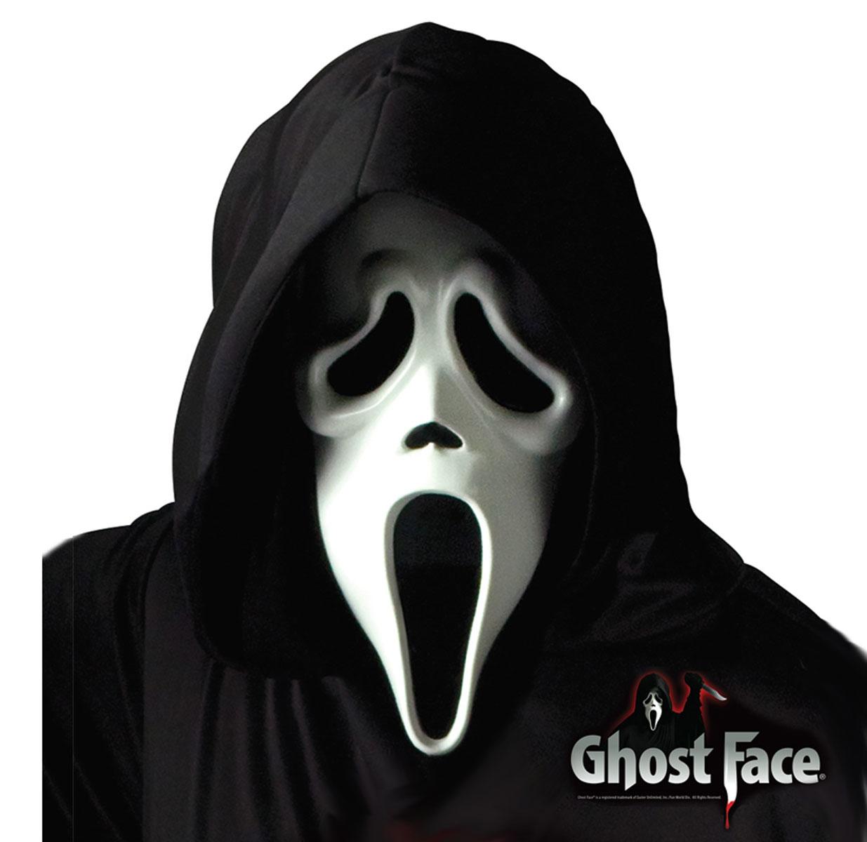 Classic Deluxe Ghost Face Mask by Fun World 93333 available here at Karnival Costumes online party shop