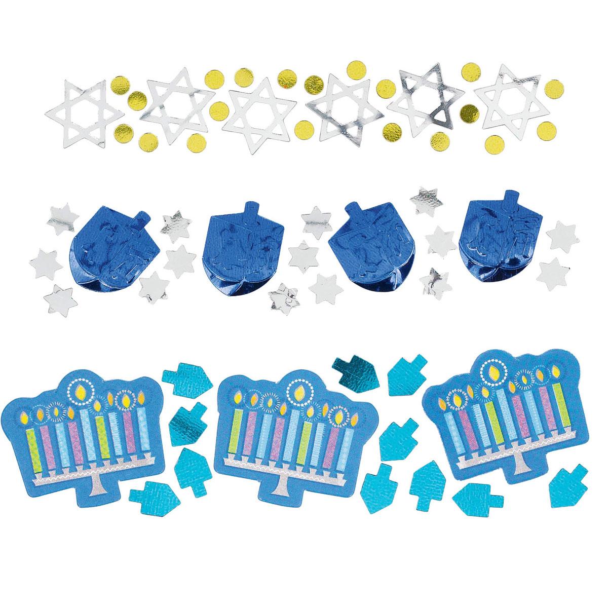Hanukkah Celebrations 3 Pack Confetti - 34g by Amscan 360518 available here at Karnival Ciostumes online party shop