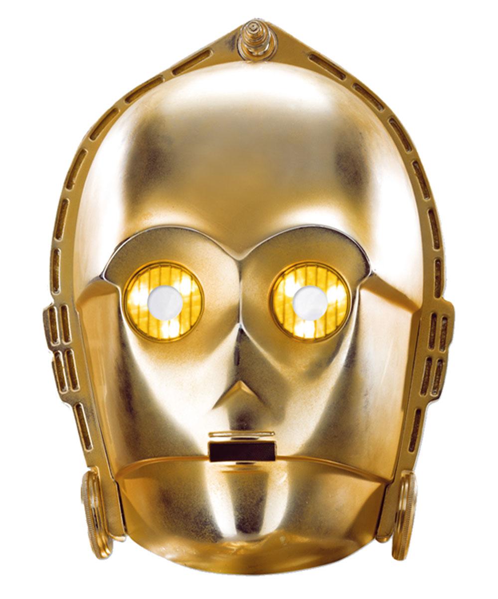 Star Wars C-3PO Face Mask  by Mask-erade 33959 available from a collection of StarWars masks at Karnival Costumes