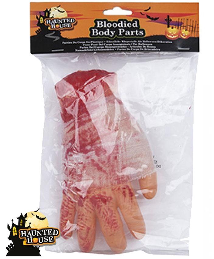 Human Size Bloody Severed Hand Halloween Prop by PMS 977140 available here at Karnival Costumes online party shop