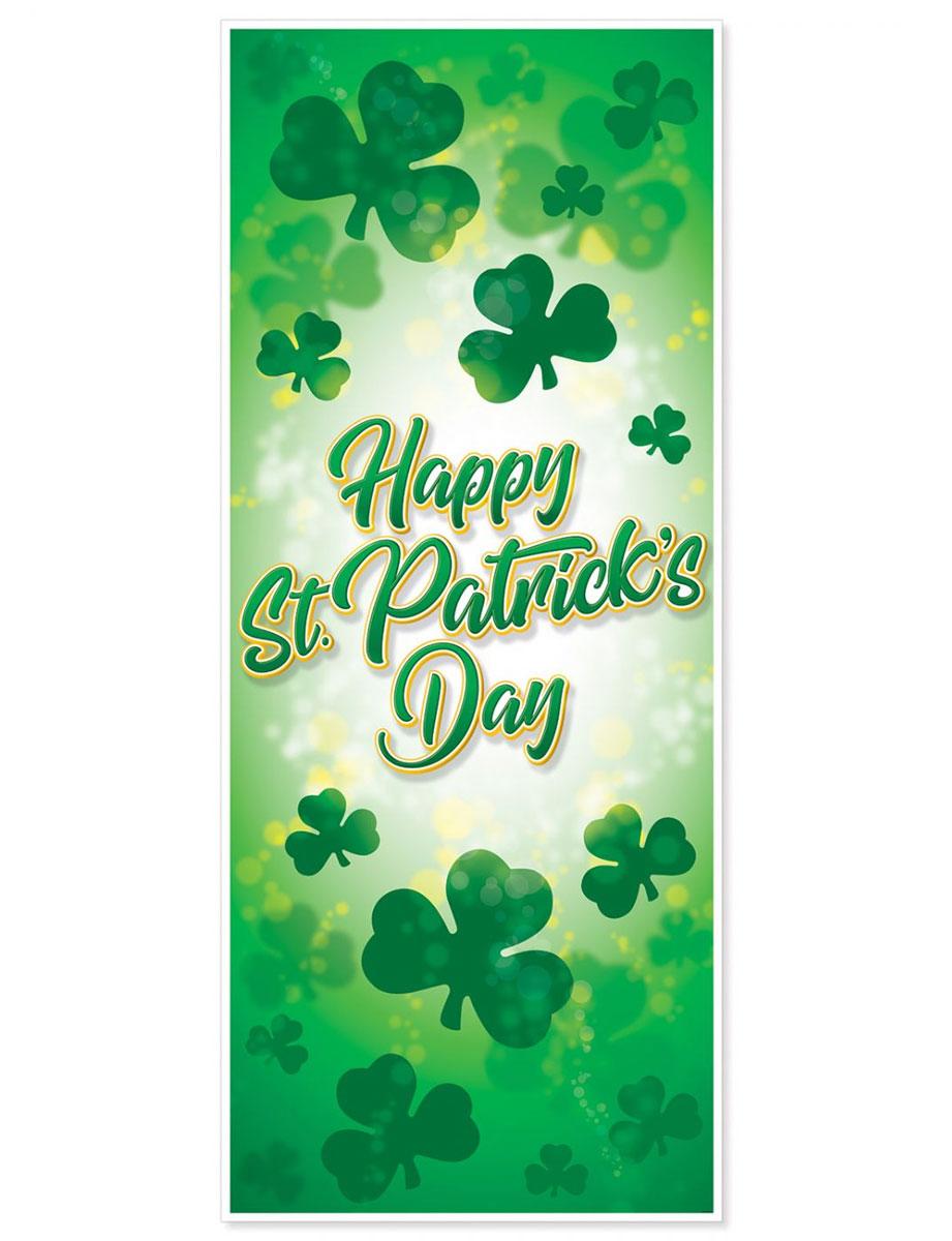 Happy St Patricks Day Door Cover by Beistle 33135 available from a selection here at Karnival Costumes online party shop