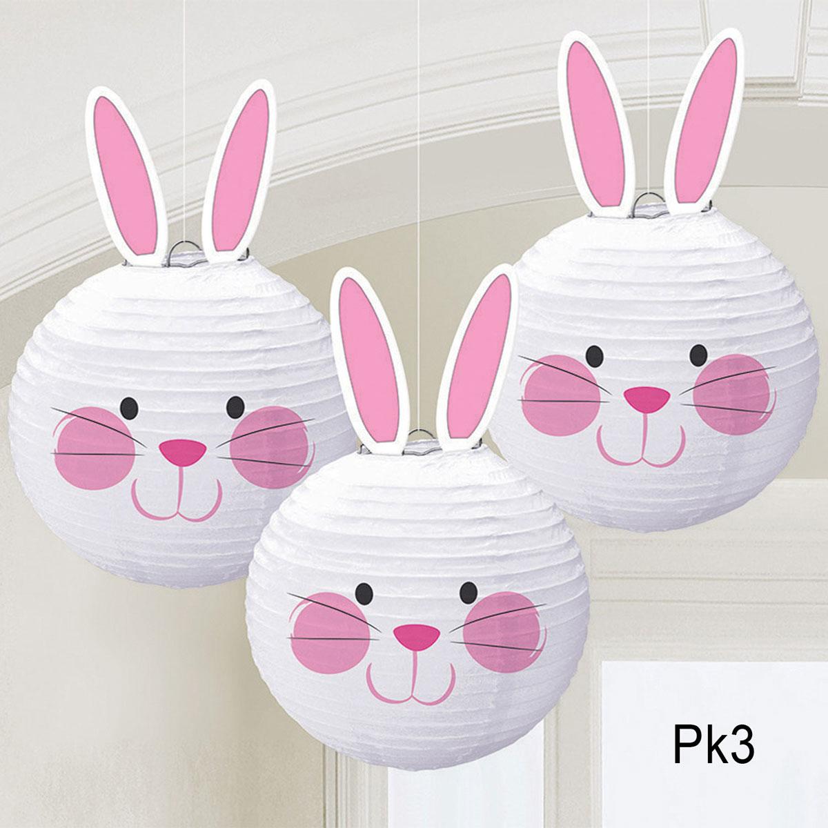 Easter Bunny Lanterns 3pcs by Amscan 241986 avaiable here at Karnival Costumes online party shop