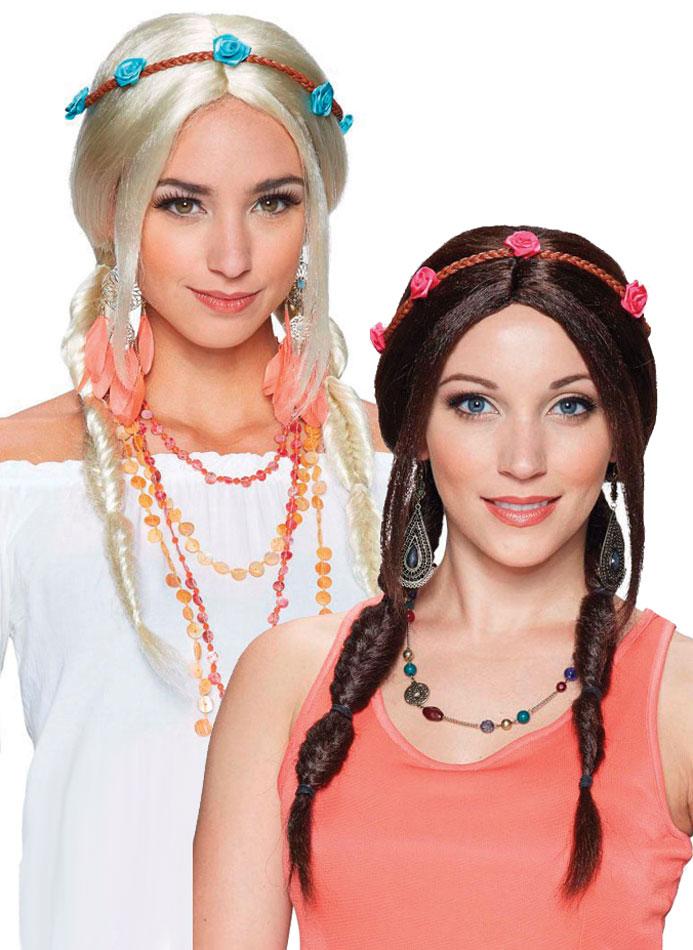 BOHO costume wigs for women by SVI 5177787 / 5177788 available here at Karnival Costumes online party shop
