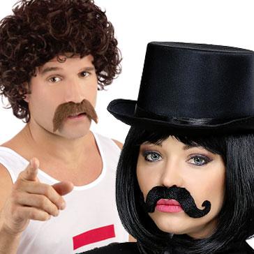 Big selection of all fake and false moustaches available here at Karnival Costumes online party shop
