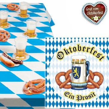 Oktoberfest party tableware. Great selection of themed Oktoberfest plates, cups, napkins etc available here at Karnival Costumes online Oktoberfest party shop