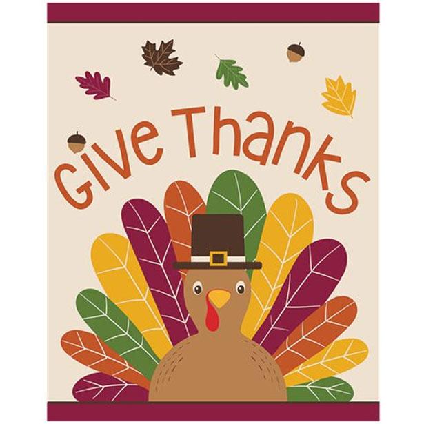 Gobble Gobble Thanksgiving plastic table cover by Amscan 572167 available here at Karnival Costumes online party shop