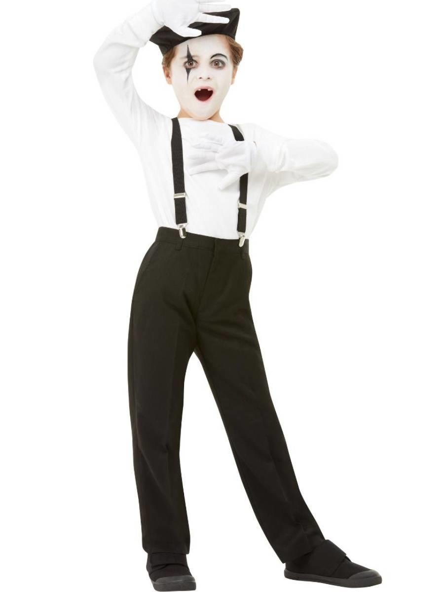 Children's Mime Artiste costume kit by Smiffys 52167 available here at Karnival Costumes online party shop