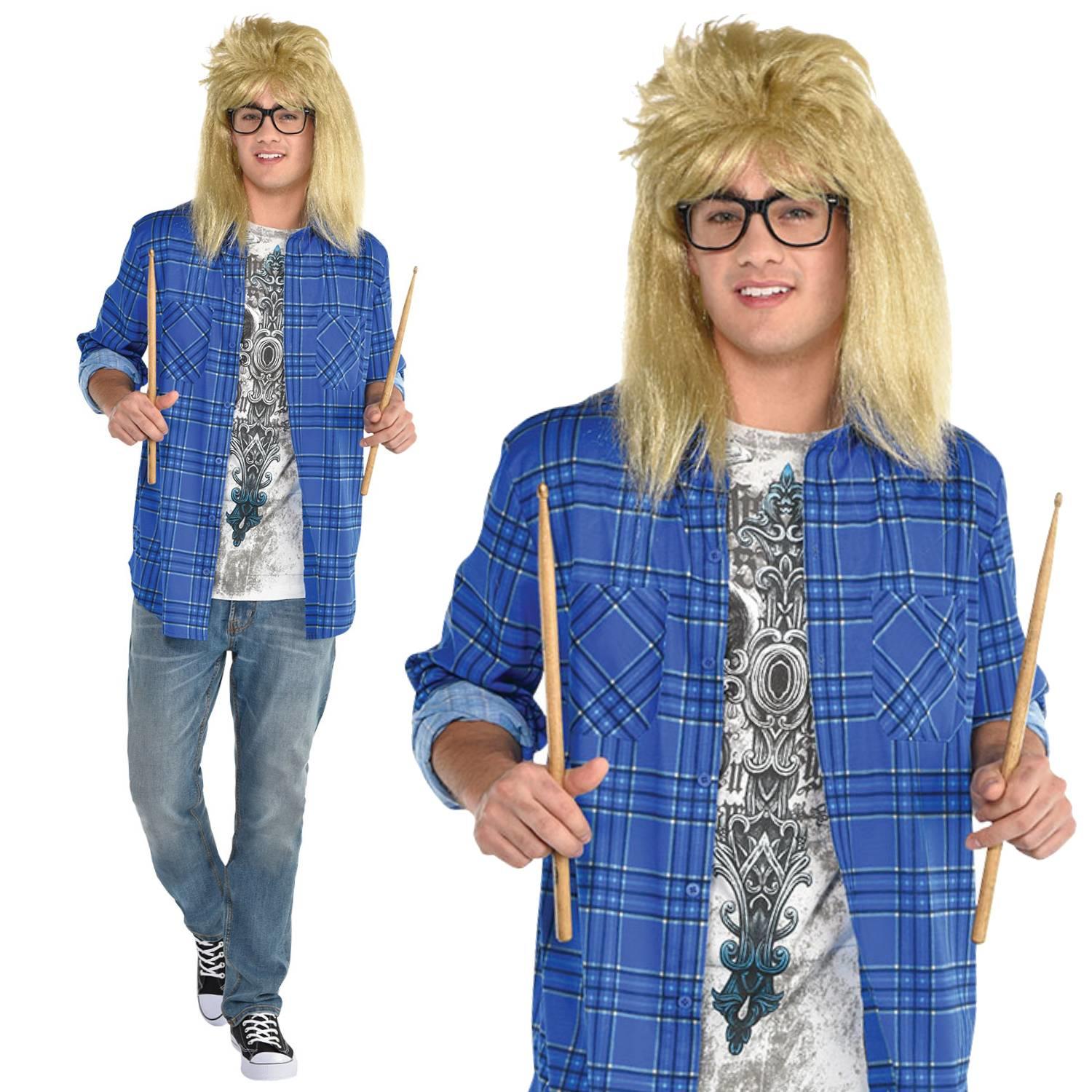90s We're Not Worthy Wayne's World Costume by Amscan 9907356 in Std and XLrg available here at Karnival Costumes online party shop