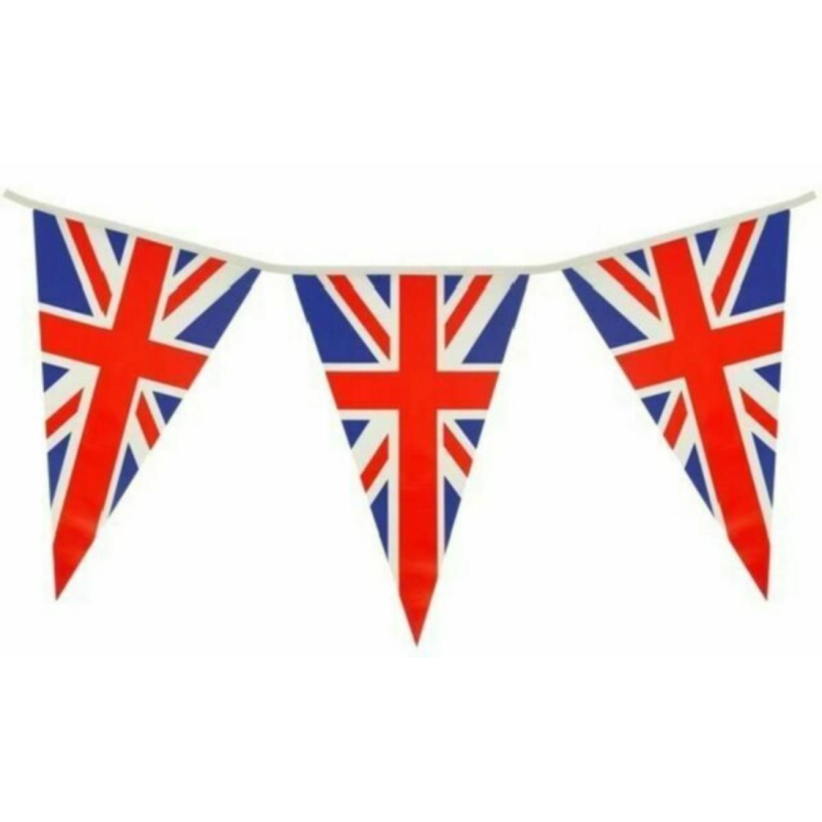 Union Jack Bunting 7m long with 25 Flags by Henbrandt F63003 available here at Karnival Costumes online party shop