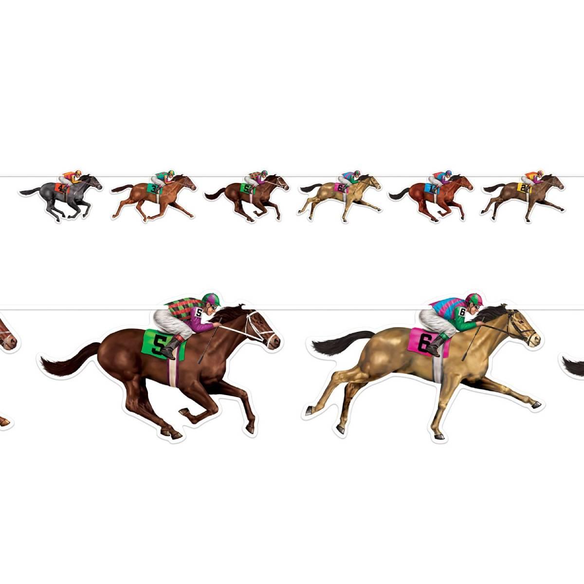 Horse Racing Streamer Banner 6ft length by Beistle 59951 available ere at Karnival Costumes online party shop