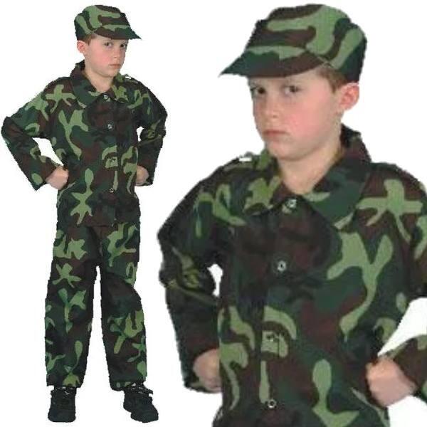 Boy's Army Soldier fancy dress costume by Smiffys 23203 available here at Karnival Costumes online party shop