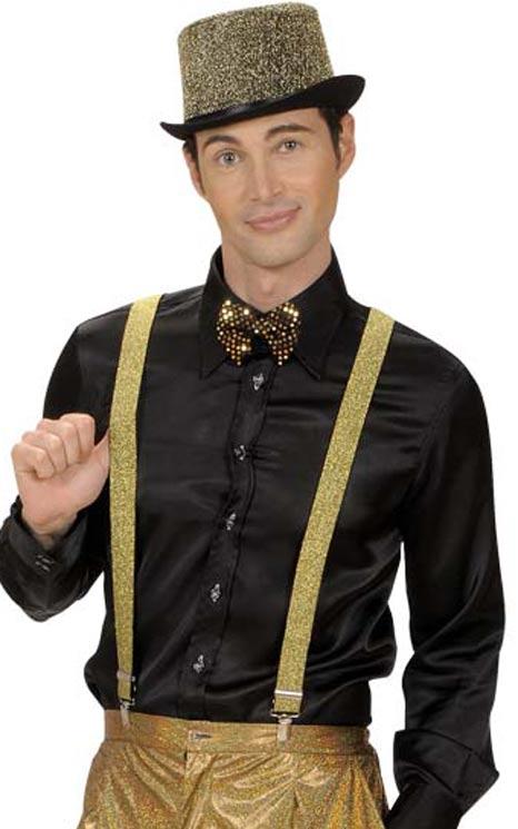 Gold Lurex Braces for Men by Widmann 8152G available here at Karnival Costumes online party shop