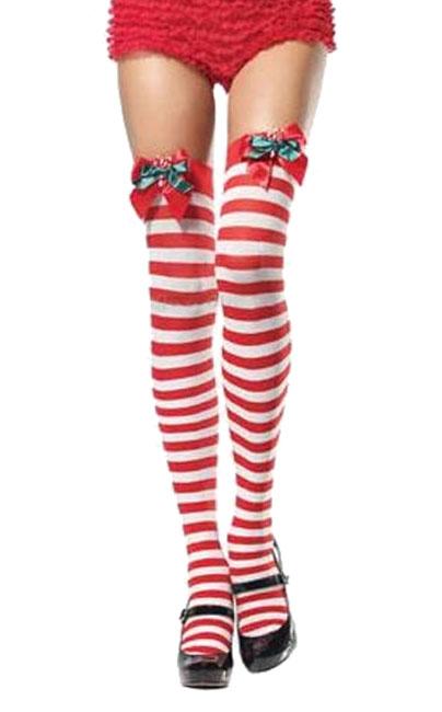 Leg Avenue Candy Cane Christmas Stockings