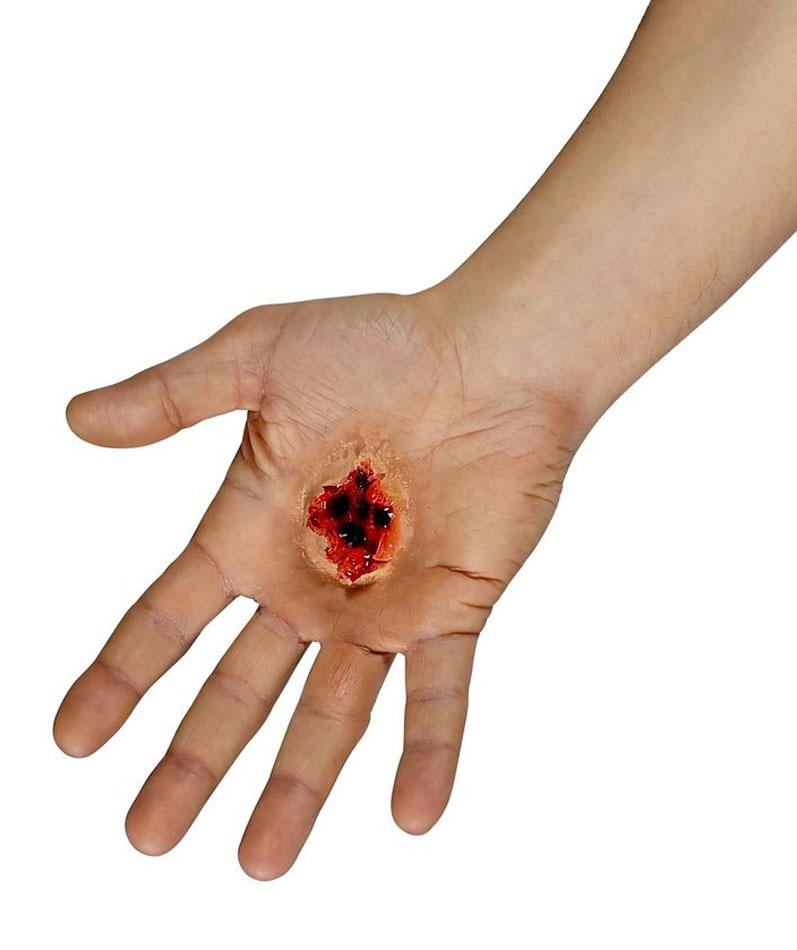 Special Effects Stigmata or Bullet Wound Horror Makeup by Widmann 4159S available here at Karnival Costumes online Halloween party shop