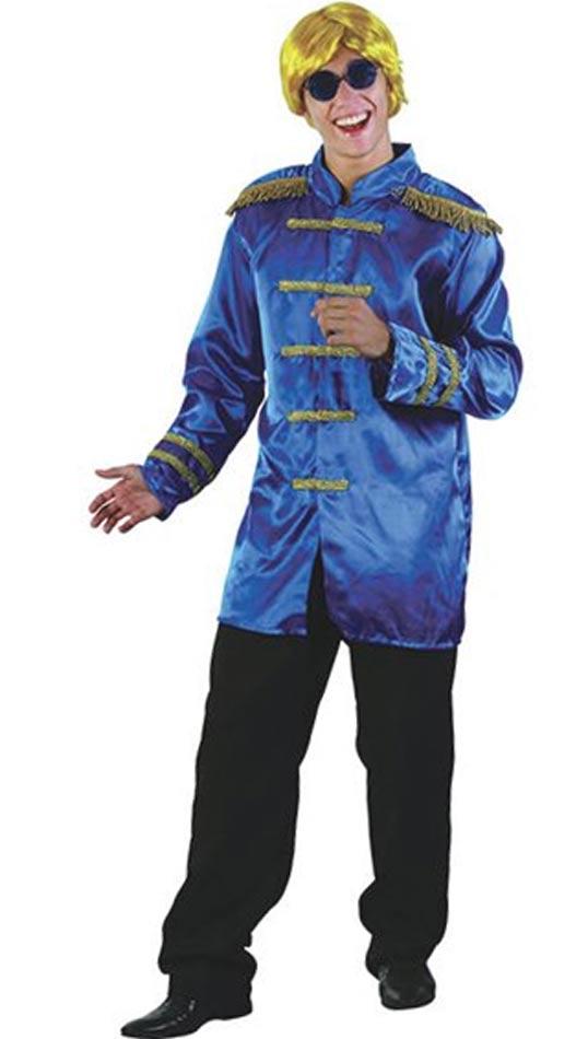 Beatles Blue Sgt Peppers Adult Fancy Dress Costume AC413B from Karnival Costumes