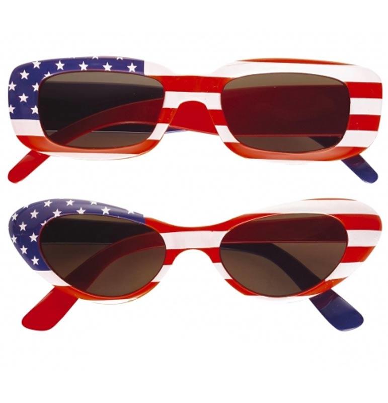 USA Stars and Stripes Glasses by Widmann 6659
