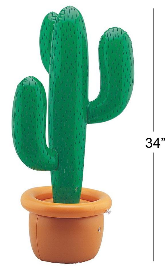 34" tall Inflatable Cactus by Unique 95174 available from Karnival Costumes online party shop